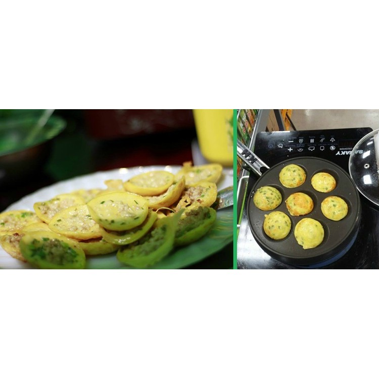 Khuôn bánh khọt chống dính Kim Hằng-Sử dụng trên bếp than,bếp hồng ngoại,...nhưng không dùng được cho bếp điện,bếp từ