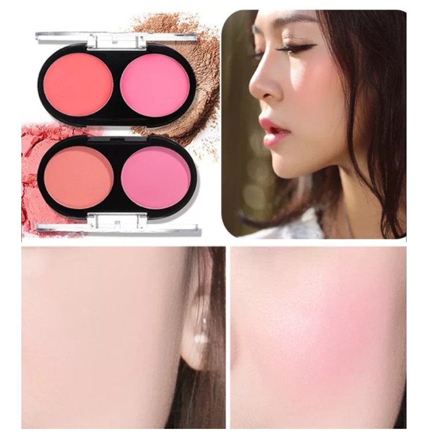 Phấn má hồng hộp 2 ô màu Lameila | BigBuy360 - bigbuy360.vn