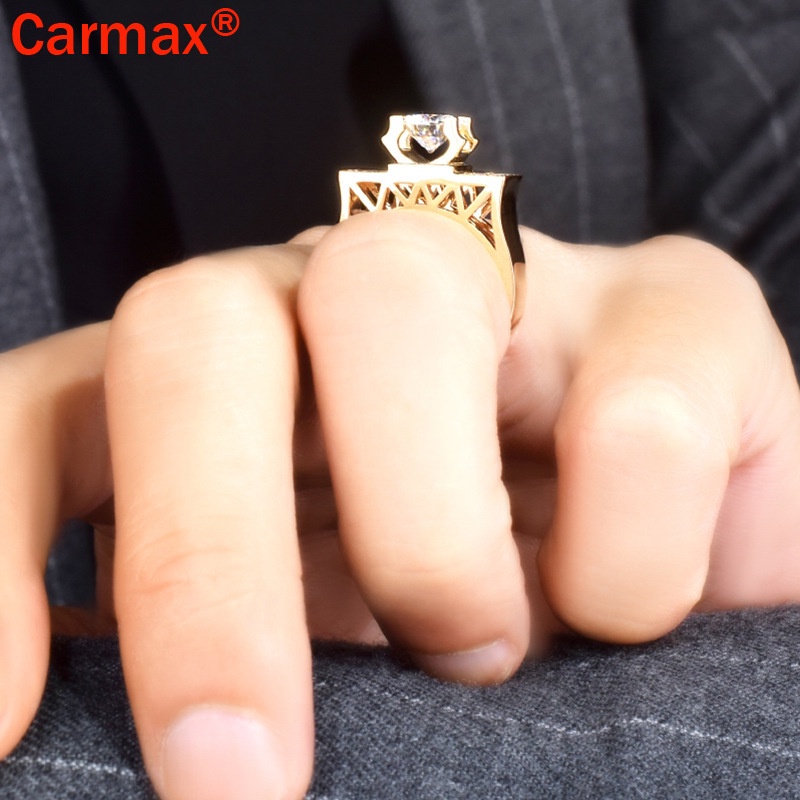Nhẫn Nam Họa Tiết Moissanite Độc Đáo