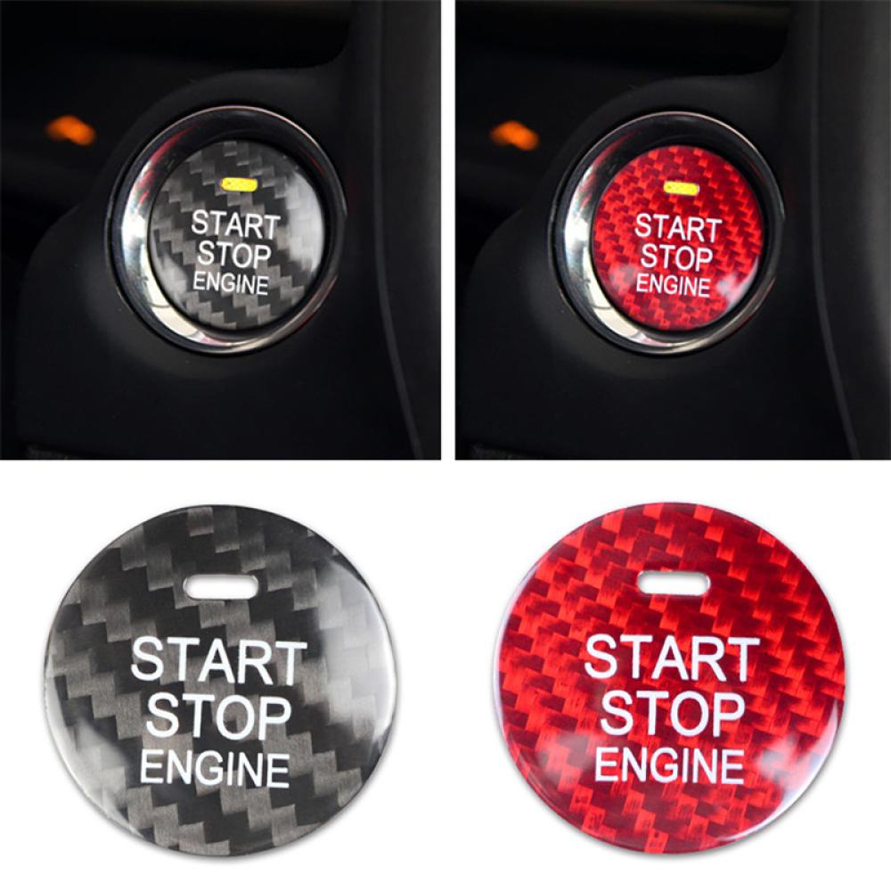 Miếng Dán Nút Khởi Động Xe Hơi Bằng Sợi Carbon Cho Mazda 3 Axela CX-3 CX-5 CX-8 MX-5 G7J1