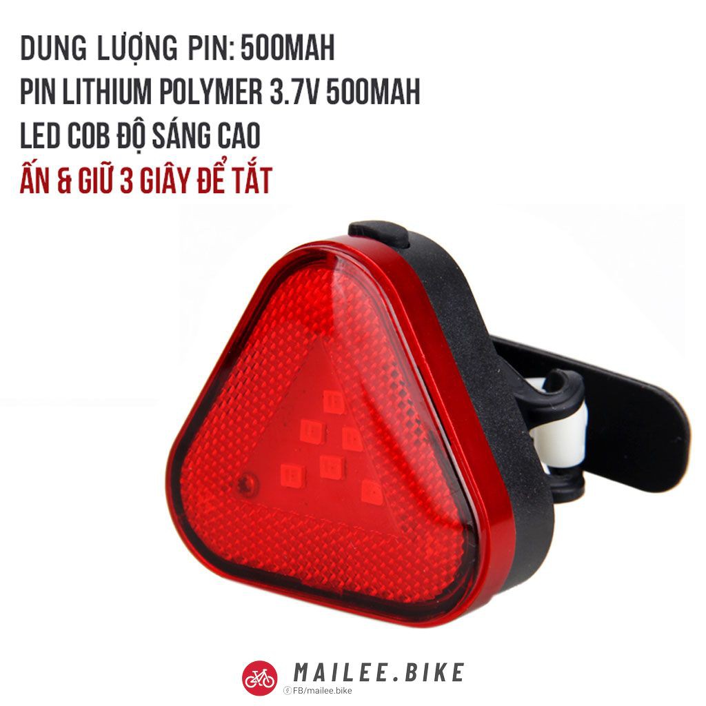 Đèn Led Cảnh Báo Gắn Đuôi Xe Đạp Đèn Hậu Xe Đạp Nhiều Chế Độ Sáng Chống Nước Giúp Đạp Xe An Toàn Ban Đêm