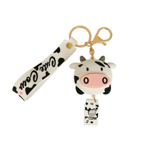 Móc Khóa Hình Bò Sữa Cute Cow