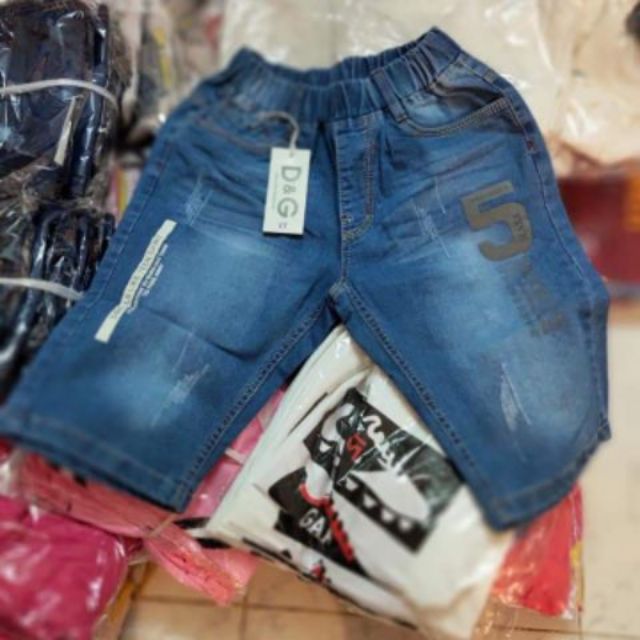 Quần jean lửng be trai size 35-55kg(lytuc)