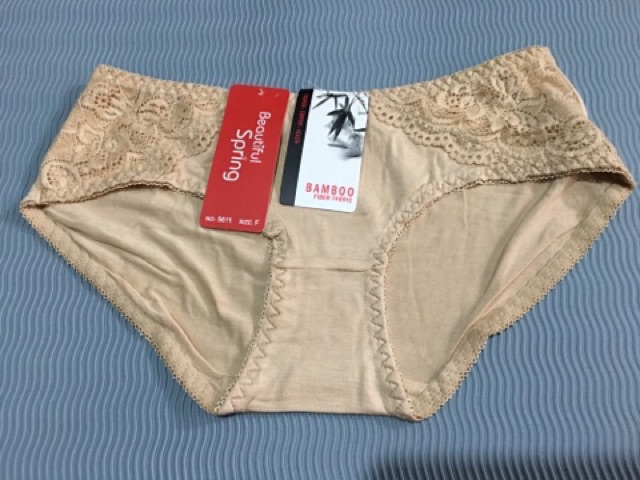 Com bo 5 quần lót nữ cottong sợi tre kháng khuẩn phối ren BamBoo 5611