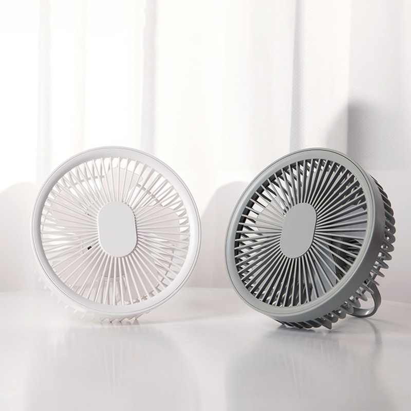 Quạt Để Bàn 7inch 3 Tốc Độ 2 Trong 1 Tích Hợp Đèn LED 2000mAh