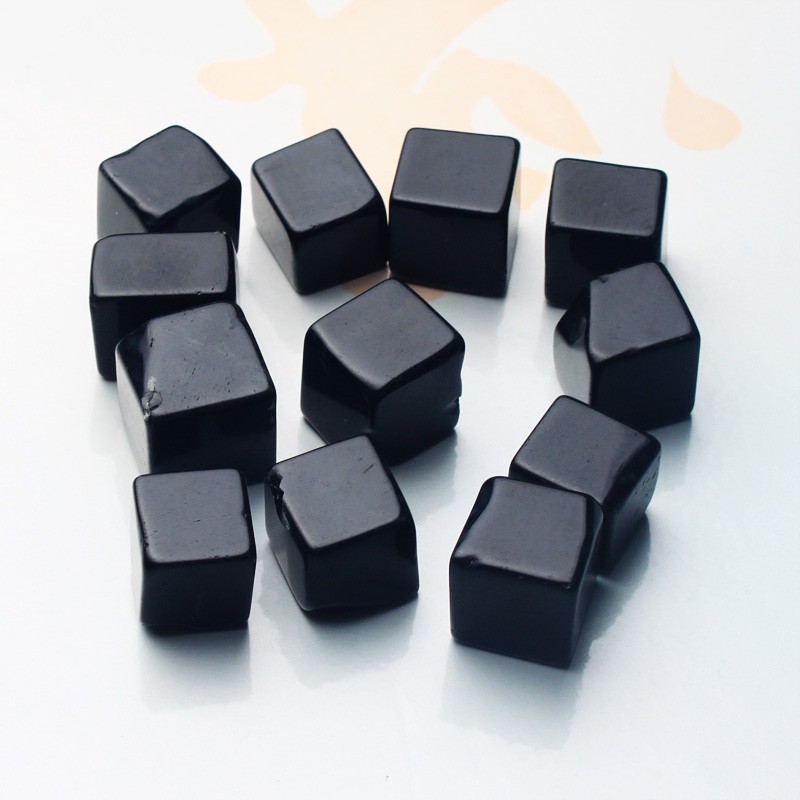 Viên đá thanh tẩy Obsidian vuông phong thủy chơi tarot