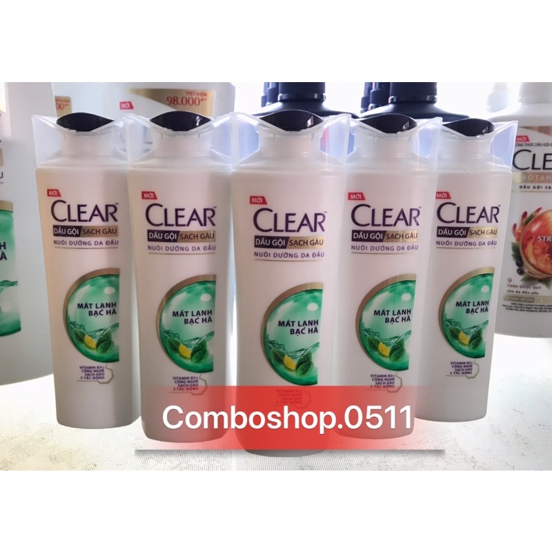 Dầu gội Clear bạc hà 340g (330ml) & 170g (165ml)