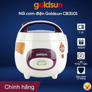 Nồi cơm điện mini dung tích 1L, Nồi cơm điện nhỏ Goldsun CB3101 - Bảo hành chính hãng 12 tháng