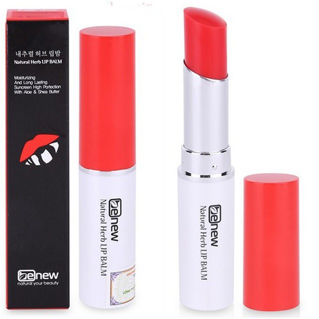 Combo 2 Son dưỡng môi có màu chống thâm môi Benew Natural Herb Lip Balm Hàn Quốc 4g/ thỏi- Hàng chính hãng