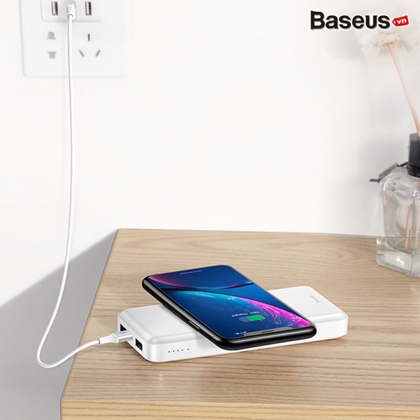 Pin sạc dự phòng không dây Baseus M36 10,000mAh, 2.1A, 5W Qi Wireless Charger, LED