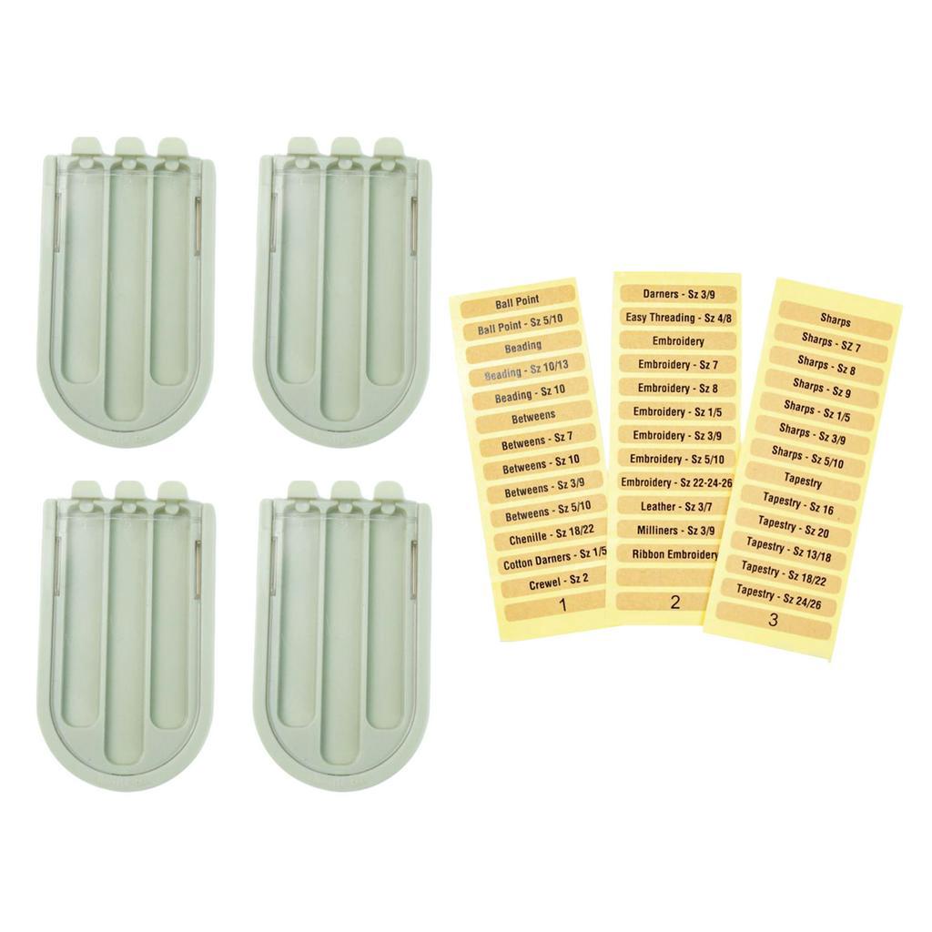 Set 2 Hộp Đựng 4 Cuộn Chỉ Thêu Ba Ngăn Tiện Dụng Khi Đi Du Lịch