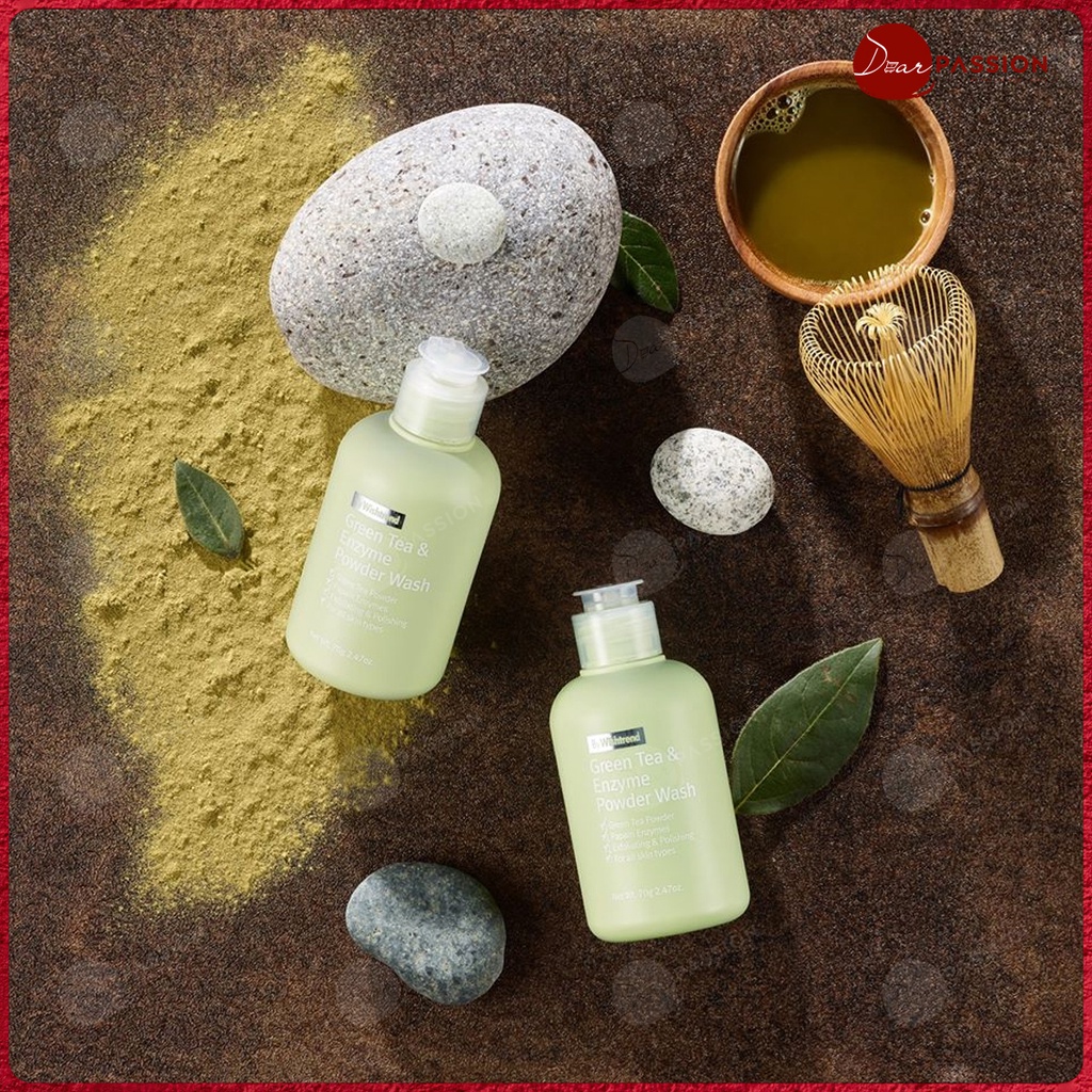 Bột Rửa Mặt By Wishtrend Dịu Nhẹ, Dưỡng Ẩm, Giảm Mụn - By Wishtrend Green tea & Enzyme Powder Wash 70g
