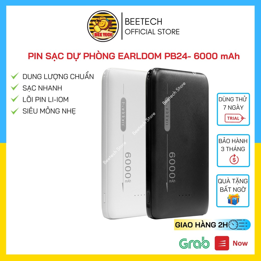 Pin sạc dự phòng Earldom PB24 dung lượng 6000mAh - Beetech