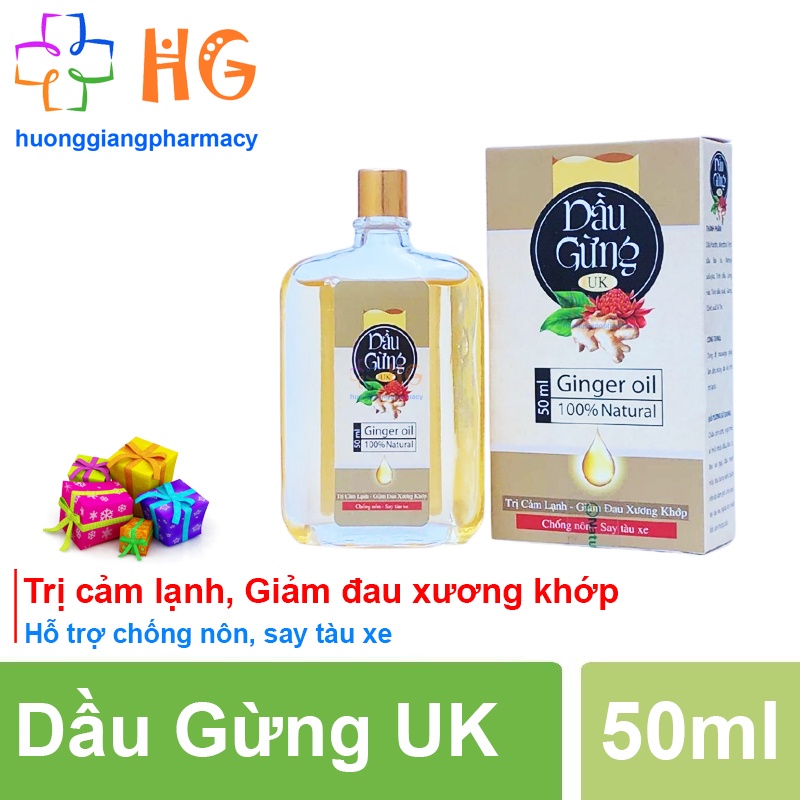 Dầu xoa bóp xương khớp Dầu gừng UK Tinh dầu gừng Giảm đau xương Phòng Nhiễm lạnh Cảm cúm Say tàu xe