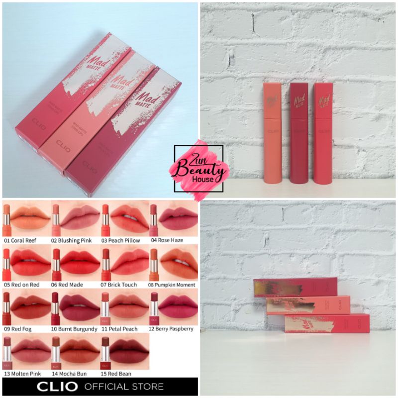 Son Thỏi Hiệu Ứng Lì Nhẹ CLIO MAD MATTE STAIN LIPS 3.3g