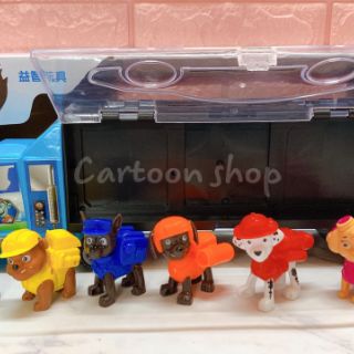 Đồ chơi xe công chở đội chó cứu hộ