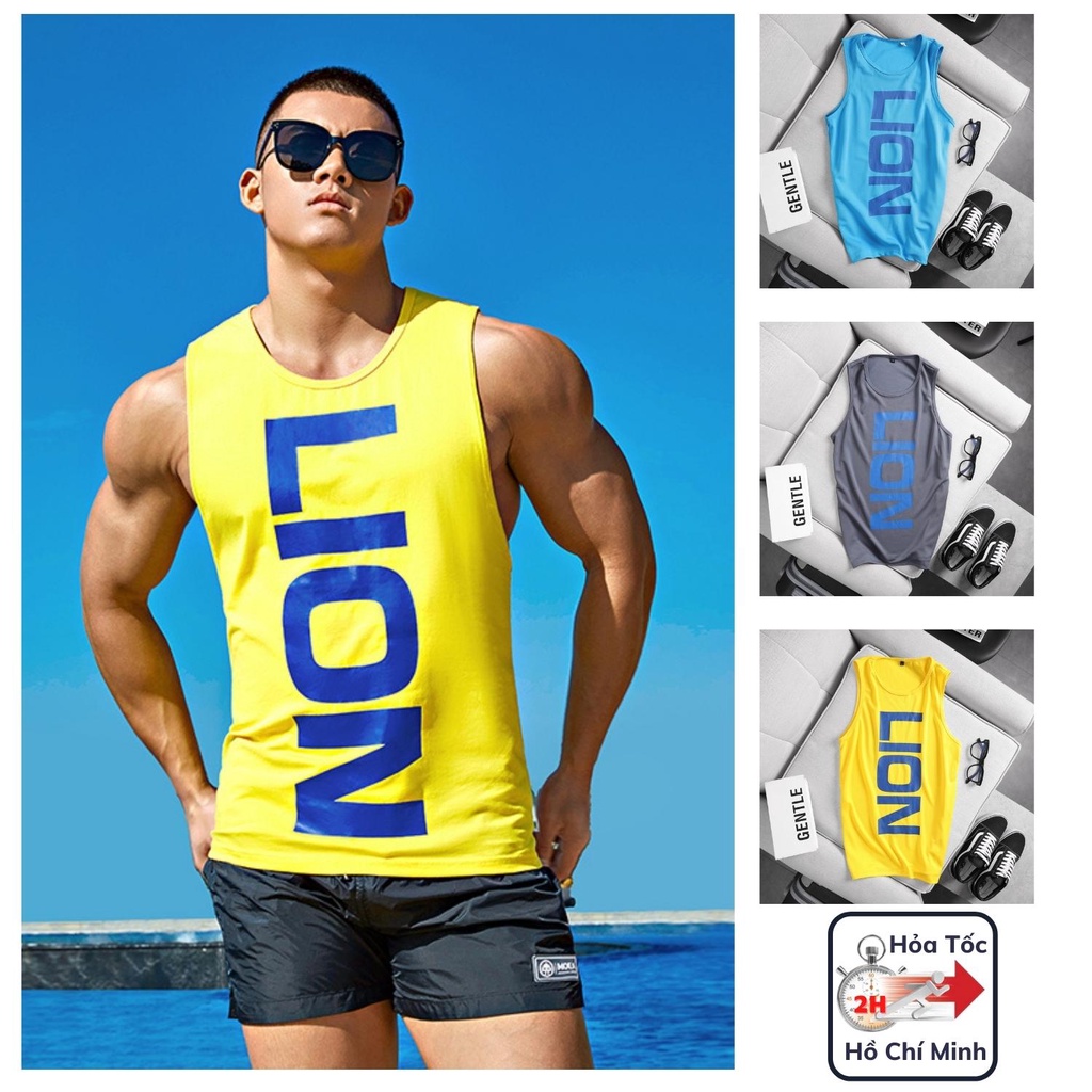 Áo sát nách nam ba lỗ thể thao Tanktop LION cao cấp - ABL02