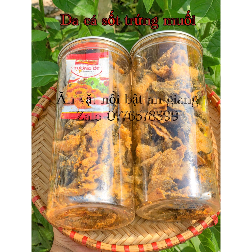 250g🍅Da cá sốt trứng muối siêu giòn, ăn vặt an giang, ăn vặt long xuyên