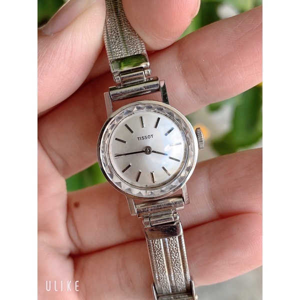 Đồng hồ si nữ hiệu Tissot Thuỵ Sỹ, cơ cót, mặt nhỏ