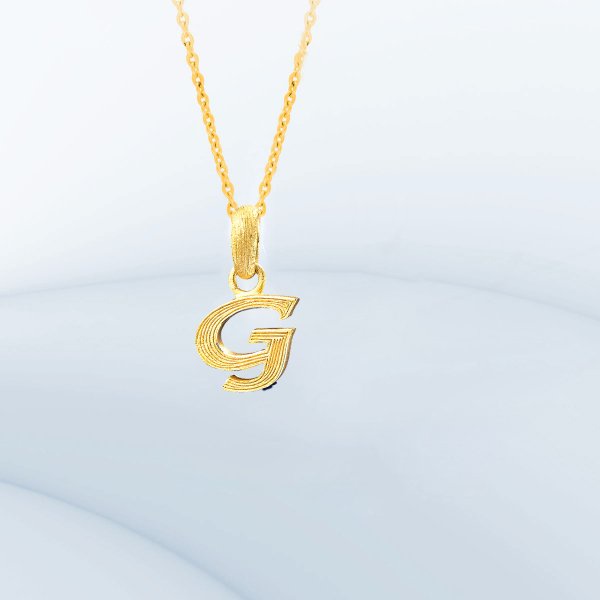 PRIMA Mặt Dây Chuyền Vàng 24K - BST Alphabet - Chữ G - 111P0740