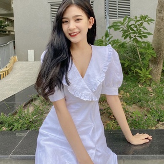 Váy tay phồng linen tưng Yennhien.studios