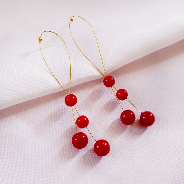 Khuyên Tai Dài Mạ Bạc 925 Đính Ngọc Trai Nhân Tạo Phong Cách Hàn Quốc Cá Tính | BigBuy360 - bigbuy360.vn