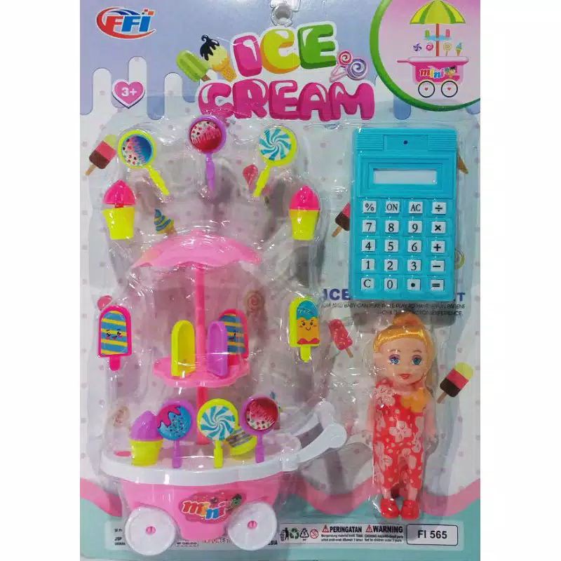 Đồ Chơi Xe Đẩy Bán Kem Mini Dễ Thương Cho Bé
