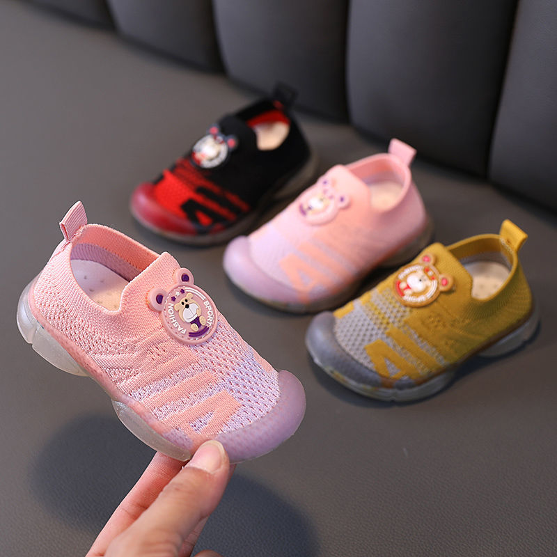 Baby Toddler Shoes Spring and Autumn Breathable Mesh Shoes Little Kids' Sneakers1-4Years Old Baby Boys and Girls Soft-Soled Shoes for Baby OlBi