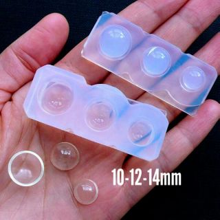 SHAKER GLOBE Khuôn silicone cầu rỗng đổ resin gel top giọt sương nail charm