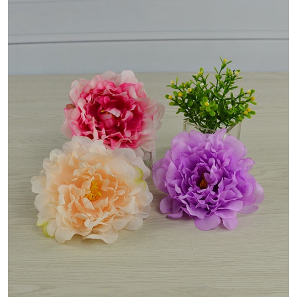 Đầu hoa mẫu đơn rời 13cm trang trí tết phụ kiện handmade vòng hoa mã M04