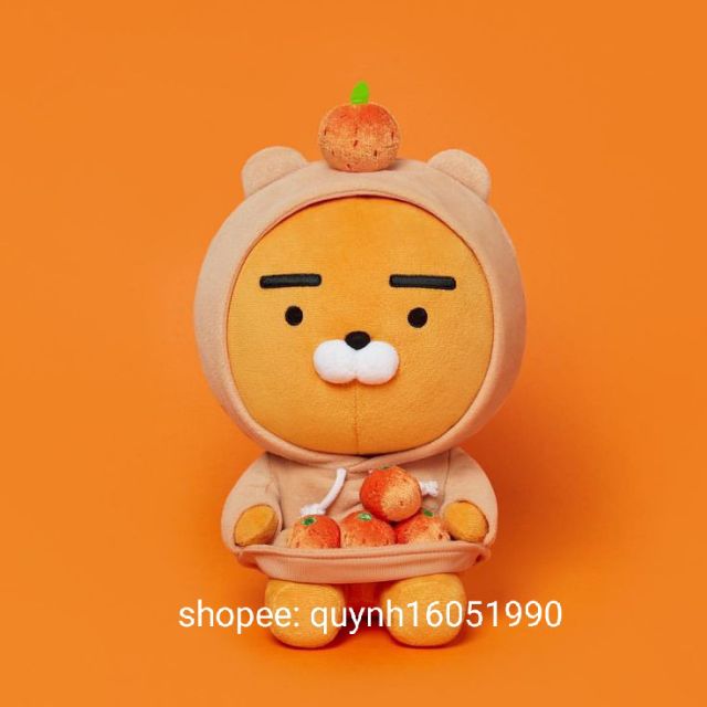 GẤU BÔNG RYAN MẶC ÁO HOODIE KAKAO FRIENDS ĐỦ 3 KÍCH THƯỚC XINH