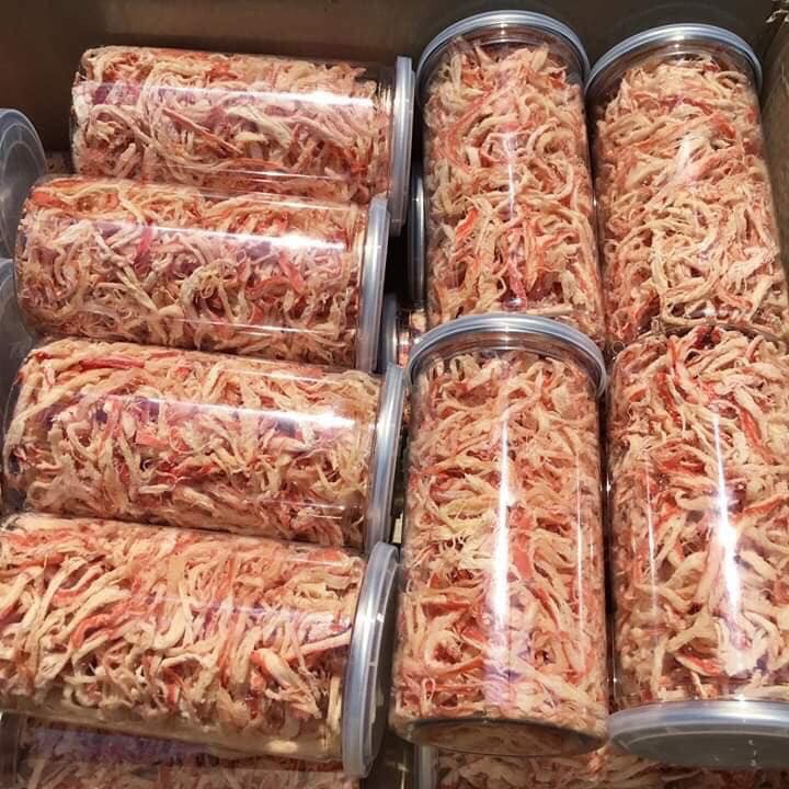 Khô Mực Xé Sợi Hấp Nước Dừa Lon 300Gram | BigBuy360 - bigbuy360.vn