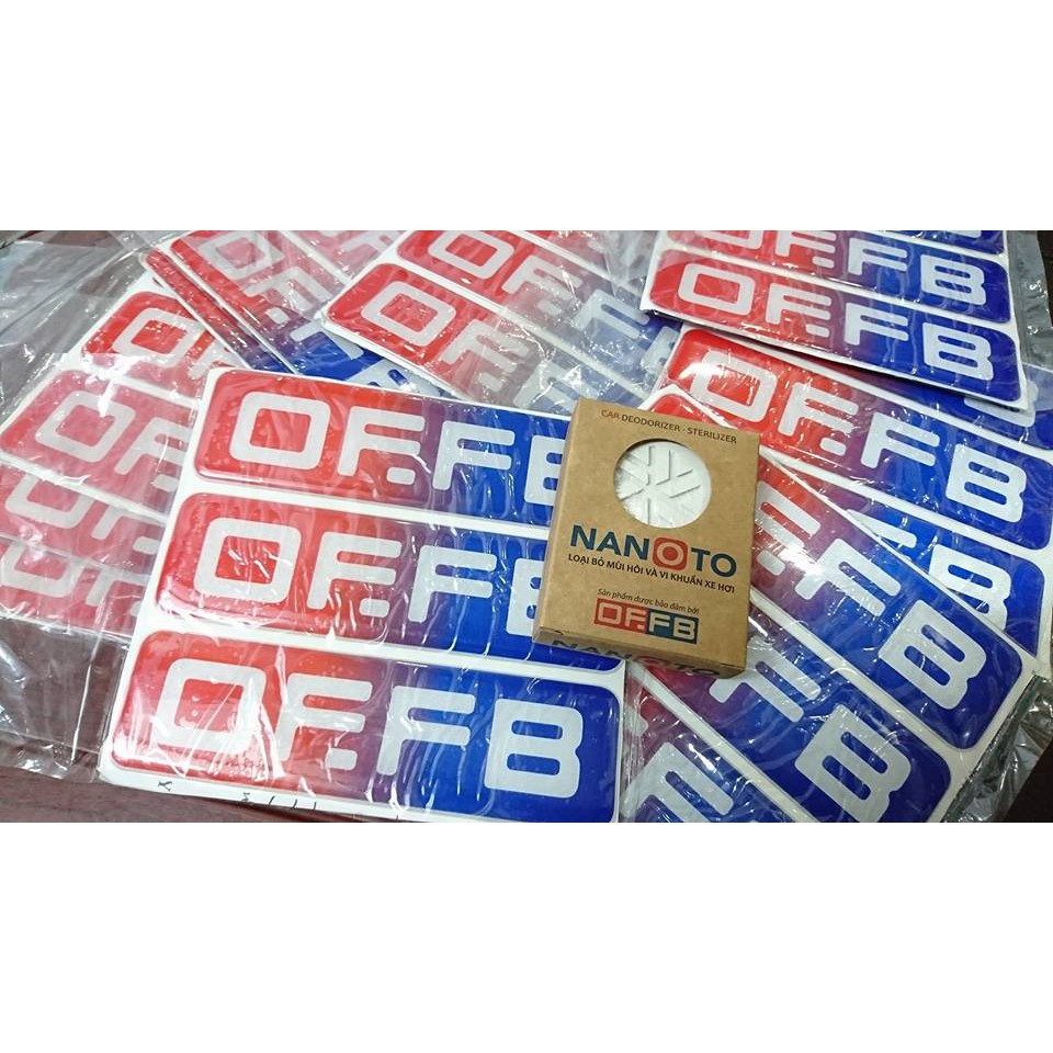 |Chính hãng| Logo dán xe otofun OFFB, Tem OFFB nhựa dẻo Phản Quang từ admin