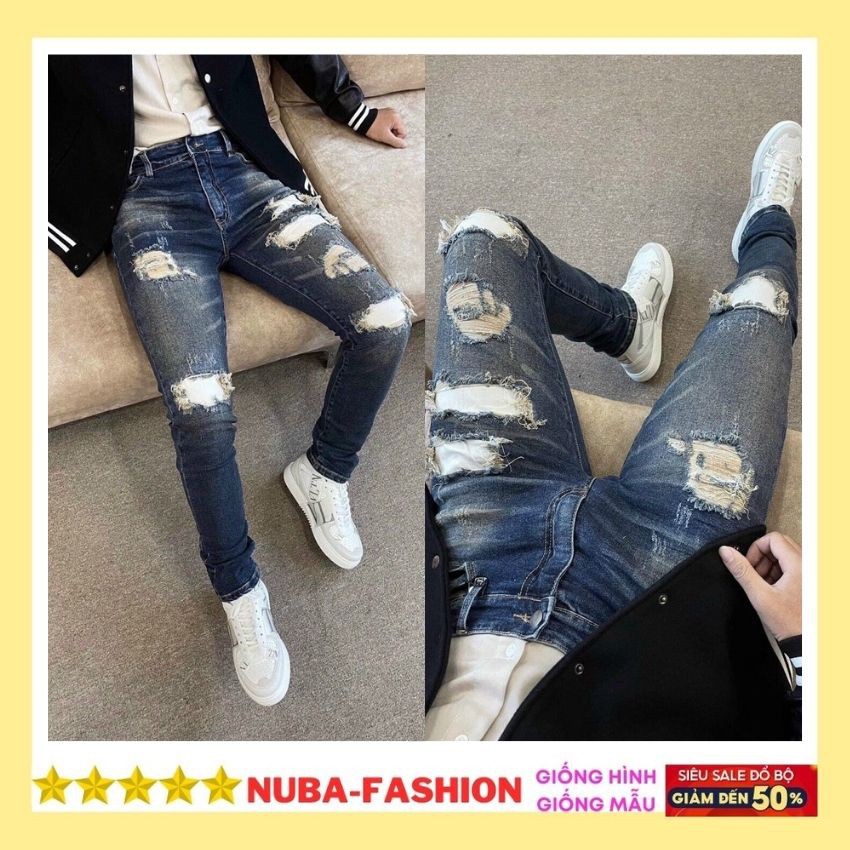 Quần jean nam cao cấp đẹp giá rẻ,quần bò giống hình giống mẫu NUBA 62 | BigBuy360 - bigbuy360.vn