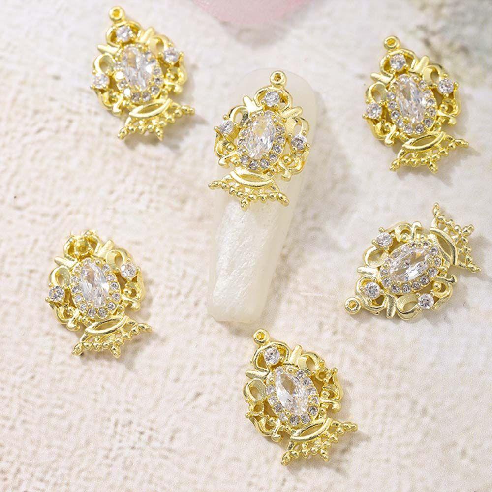 JARRED Phụ Kiện Đá Đính Trang Trí Móng Tay 3D Hình Nơ Sang Trọng