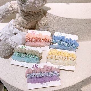 Set 3 chun cột tóc scrunchies bé