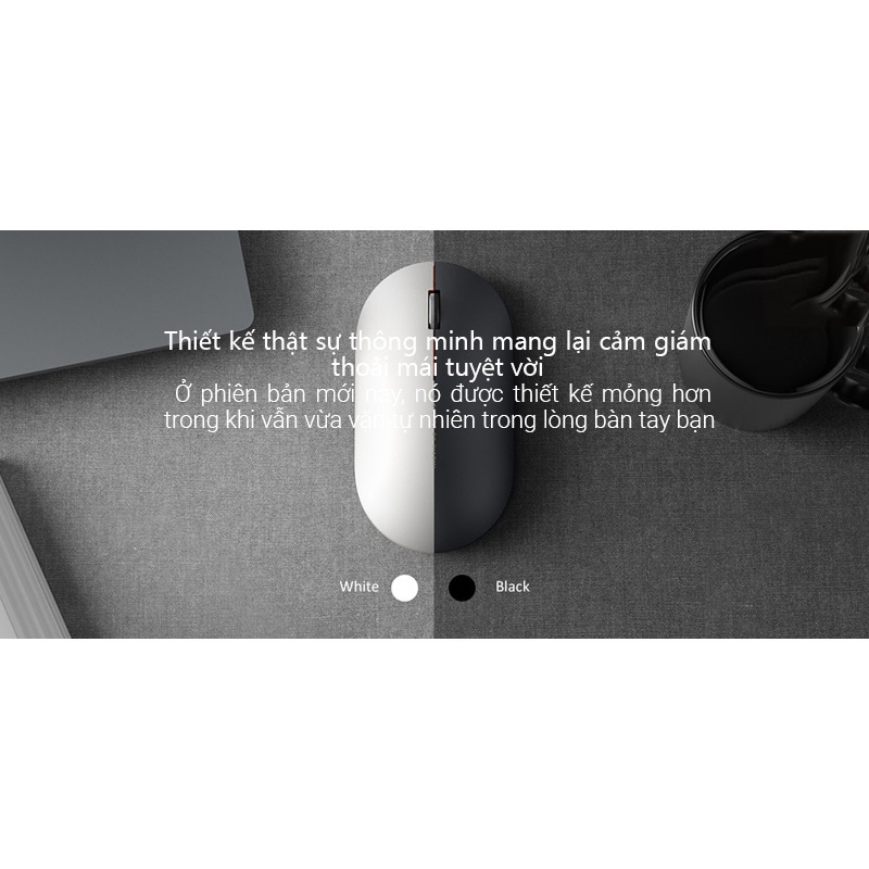 Chuột không dây Xiaomi Gen 2 - Chuột Xiaomi không dây wireless Portable Mouse -Bảo hành 12 tháng