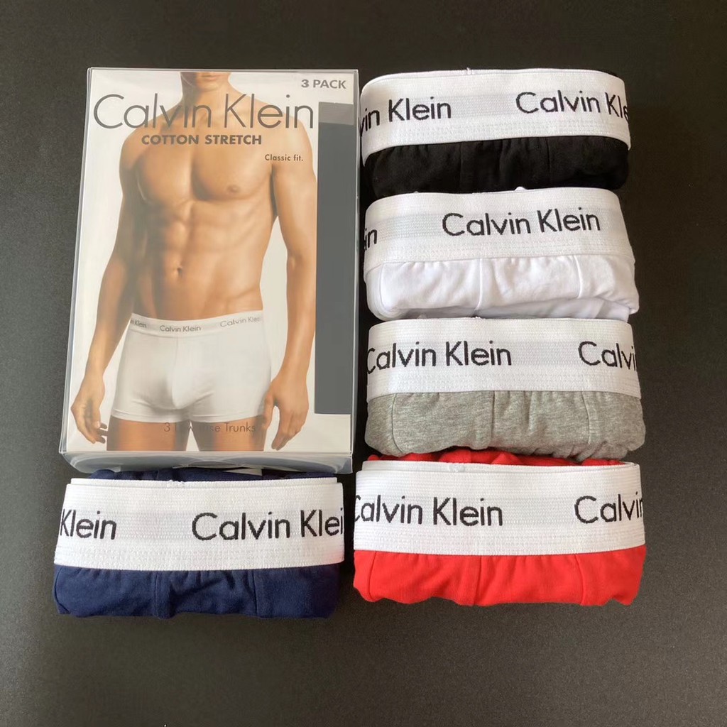 CALVIN KLEIN CK Mới Set 3 Quần Lót Nam Chính Hãng 100% Thấm Hút Mồ Hôi Thoáng Khí