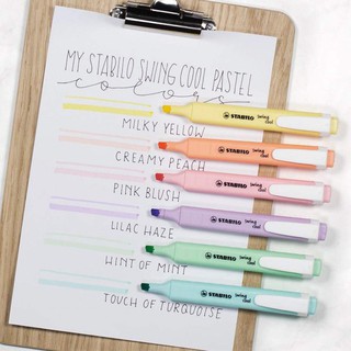 [CHÍNH HÃNG] Bút đánh dấu highlight Stabilo Swing cool pastel