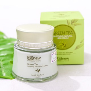 Kem Dưỡng Da Trà Xanh Giảm Mụn Trắng Da Green Tea Whitening Natural Herb Cream Hàn Quốc 60ml