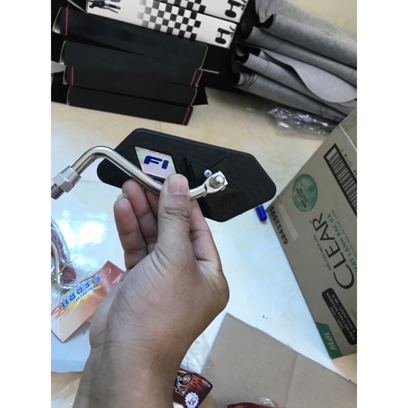 Gương Xe Máy Chân 10li Gen Xuôi Gắn Các Dòng Xe Phổ Thông