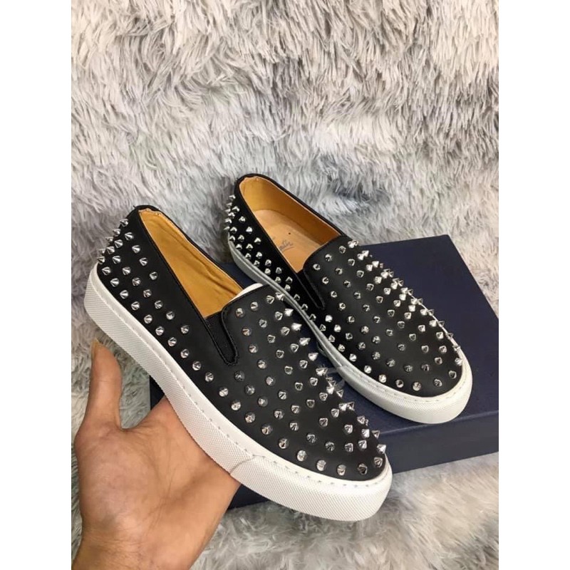 Giầy Slip on Nam VLTN đính Đinh[freeship]_Giầy lười da tán đinh cho nam NEW | BigBuy360 - bigbuy360.vn
