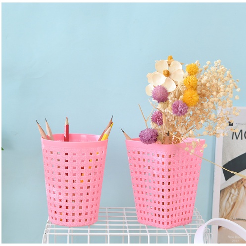 Thùng rác nhựa mini giỏ rác phong cách mây đan TRC1