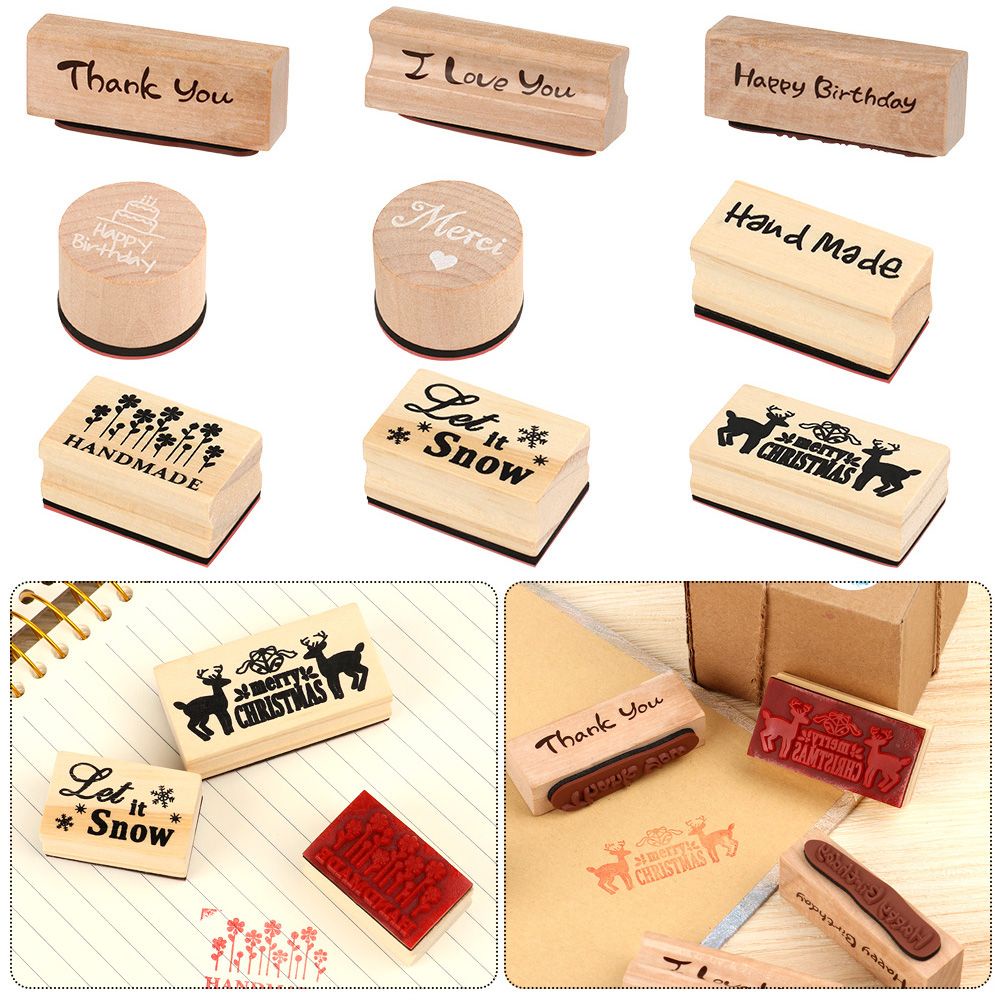 Con Dấu Gỗ 9 Chữ I Love You Thời Trang Dùng Trang Trí Sổ Tay Diy