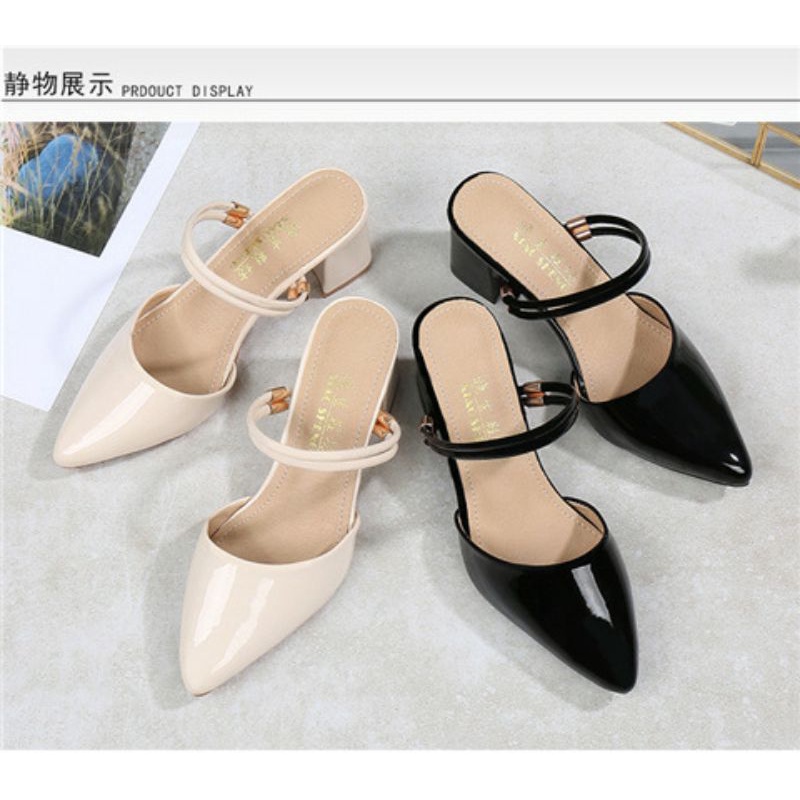 Giày cao gót nữ mũi nhọn 7 cm đi 2 kiểu Mã GA02