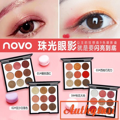 Bảng phấn mắt Novo Smooth Secret 9 ô tròn màu cực xinh | BigBuy360 - bigbuy360.vn