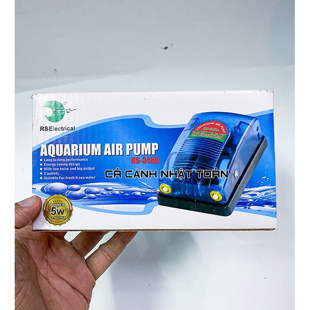 MÁY TẠO OXY 2 VÒI BỂ CÁ CẢNH RS ELECTRICAL RS348A