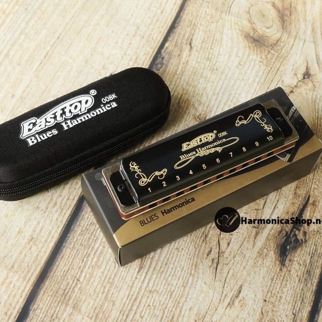 🎶 Kèn Harmonica 10 lỗ 🎶 Diatonic Easttop T008K màu đen