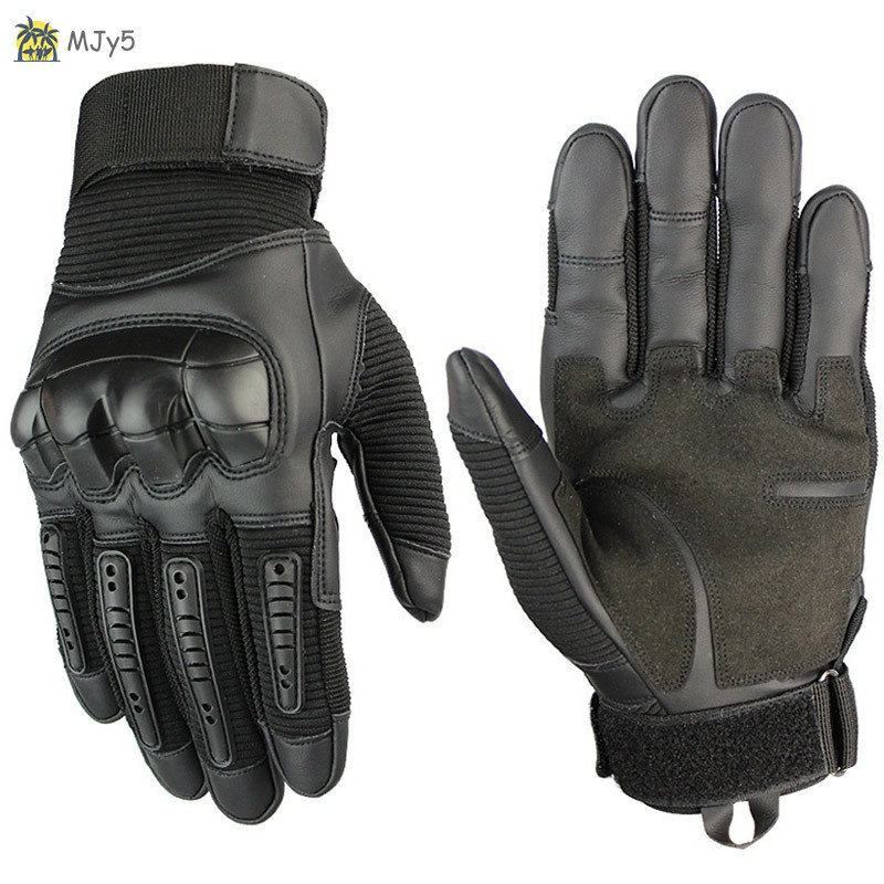 MJy5 Multifunctional Gloves Men Touching Screen Full Finger Gloves Rubber Hard for Motorbike Climbing 