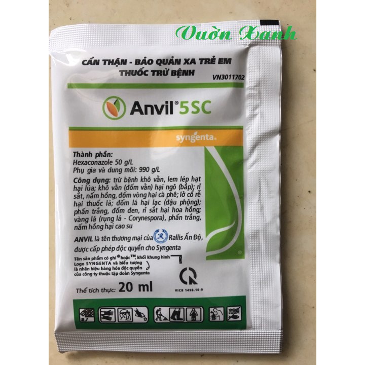 --- Anvil 5SC 20ml- - Thuốc đặc trị phấn trắng, rỉ sắt trên hoa hồng chất, giá rẻ.